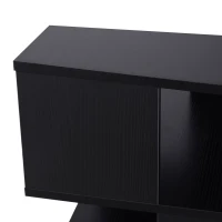 HOMCOM Masuta de cafea 3 Etajere Mobilier Modern din Lemn 40x40x43cm(m-7)