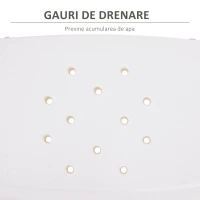 HOMCOM scaun pentru dus, antialunecare, 50x36x39.5-56.5cm(m-7)