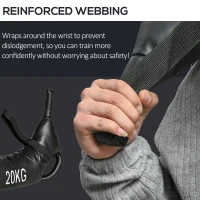 Geanta de antrenament de forta HOMCOM de 20 kg, sac de nisip pentru antrenament, geanta bulgareasca multifunctionala pentru sala de gimnastica de acasa(m-5)