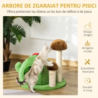 PawHut pat si centru activitati pentru pisici, 54x54x52cm(m-4)