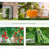 Outsunny sera dreptunghiulara compacta, PVC, 100x50x150cm(m-6)