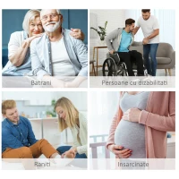 Homcom Scaun Dus/Cada – Reglabil, Cu Spatar & Brate de Sprijin(m-7)