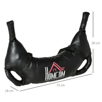 Sac de antrenament de 15 kg HOMCOM, Sac de nisip pentru antrenament, Sac bulgaresc multifunctional pentru sala da sport de acasa(m-3)