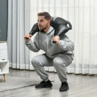 Geanta de antrenament de forta HOMCOM de 20 kg, sac de nisip pentru antrenament, geanta bulgareasca multifunctionala pentru sala de gimnastica de acasa(m-2)