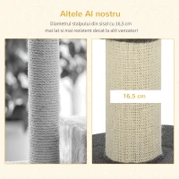 PawHut 81cm Stalp de zgariere multi-activitate cu perna coloana in sisal Miel casmir(m-5)