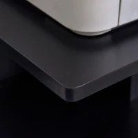 HOMCOM Computer Desk with Sliding Keyboard Tray Storage Drawer Shelf Home Office Workstation Black(m-9)