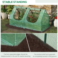 Outsunny Mini Greenhouse, Small Plant Grow House for Outdoor with Durable PE Cover, Observation Windows, 120 x 60 x 60 cm, Green(m-6)