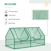 Outsunny Mini Greenhouse, Small Plant Grow House for Outdoor with Durable PE Cover, Observation Windows, 120 x 60 x 60 cm, Green(m-4)