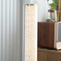 HOMCOM RGB Floor Lamps Dimmable Corner Lamp with Remote Control, LED Modern Mood Lighting, for Living Room, Bedroom, Gaming Room, Study Room, Clear(m-9)