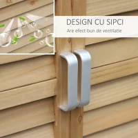 Outsunny Dulap de grădină din lemn de brad cu acoperiș din bitum impermeabil, 87x46.5x96.5cm(m-4)