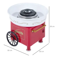 HOMCOM Electric Candy Floss Machine, 450W-Red(m-3)
