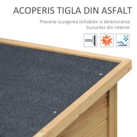 Outsunny Dulap de grădină din lemn de brad cu acoperiș din bitum impermeabil, 87x46.5x96.5cm(m-5)
