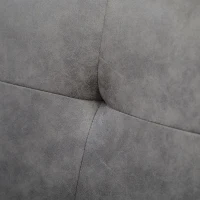 HOMCOM Sessel, Stuhl, modernes Design, Knopfverzierung, Stahlrahmen, dicke Polsterung, dunkelgrau, 62 x 77 x 84cm(m-8)