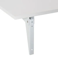 HOMCOM Mesa Dobrável de Parede Mesa Auxiliar Suspensa para Cozinha Sala de Jantar 60x40x20cm Branco(m-10)