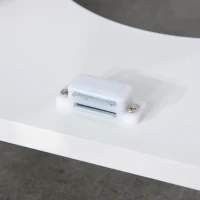 kleankin Bathroom Sink Cabinet, Bathroom Floor Storage Cabinet with 2 Doors Pedestal Under Sink Design, Space Saver Organizer Freestanding with Internal Adjustable Shelf, White(m-9)