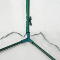 Outsunny Mini Greenhouse, Small Polytunnel Green House with Zipped Doors, Steel Frame for Garden Patio, 295 x 100 x 80cm, Clear(m-8)