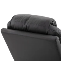 HOMCOM elektrischer Massagesessel Relaxsessel Fernsehsessel Massagefunktion Liegefunktion Kunstleder Holz Metall Schaumstoff Schwarz 82 x 97 x 110 cm(m-9)