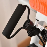 HOMCOM 2-in-1 Folding Exercise Bike with 8-Level Magnetic Resistance, Arm Resistance Band, Pulse Sensor, Orange(m-11)