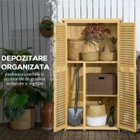 Outsunny dulap din lemn, pentru exterior, 87x46.5x160 cm(m-6)