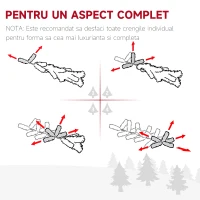 HOMCOM 150cm Brad de Craciun Pin Artificial cu Ramuri 294 Baza Pliabila Detasabila(m-5)