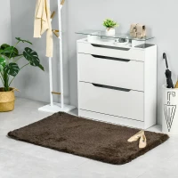 HOMCOM Brown Fluffy Rug, Shaggy Area Rugs Carpet for Living Room, Bedroom, Dining Room(m-10)