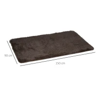 HOMCOM Brown Fluffy Rug, Shaggy Area Rugs Carpet for Living Room, Bedroom, Dining Room(m-3)