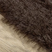 HOMCOM Brown Fluffy Rug, Shaggy Area Rugs Carpet for Living Room, Bedroom, Dining Room(m-7)