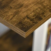 HOMCOM Libreria Antiribaltamento Stile Industriale, Scaffale Vintage con 5 Ripiani in Truciolato, 102x30x160cm(m-9)