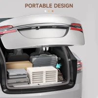 HOMCOM Plastic Shoe Cabinet, Foldable Cube Shoe Storage Organizer with 10 Compartments for up to 20 Pairs, for Hallway, Entryway, Brown(m-8)