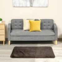 HOMCOM Brown Fluffy Rug, Shaggy Area Rugs Carpet for Living Room, Bedroom, Dining Room(m-11)