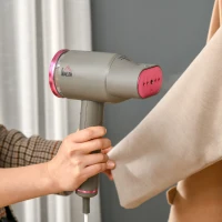 HOMCOM Handheld Clothes Steamer, 1520W Fabric Garment Steamer, Portable Travel Steam Iron Machine with 2 Steam Options, Detachable Water Tank, Fast Heating(m-14)