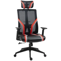 Vinsetto Fauteuil de bureau style gaming pivotant dossier hauteur réglable 67 x 62 x 122-130 cm noir et rouge(m-1)