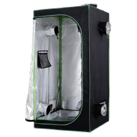 Outsunny Hydroponic Plant Grow Tent, 80L x 80W x 160Hcm-Black/Green(m-1)