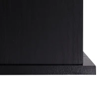 HOMCOM Scrivania per Computer Moderna con Cassetti, Ripiani e Tastiera Estraibile, Scrivania da Ufficio per Casa in Legno Nero 152x60x88cm(m-8)