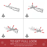 HOMCOM 60cm 2ft Pre-Lit Fiber Optic Christmas Tree Artificial Spruce Tree Multi-Color w/ Stand(m-6)