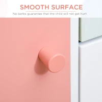 HOMCOM Kids Bookshelf  and Storage Children's Bookcase Multi-Shelf Modern Freestanding Cabinet of Drawer Study Bedroom Pink(m-6)