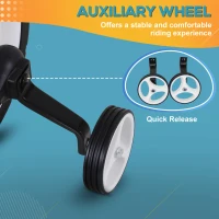 HOMCOM 11 Inch Kids Balance Bike Training Pedal Bicycle W/ Removable Stabilizers EVA Tyres Adjustable Seat Height 2 to 5 Years Black(m-5)