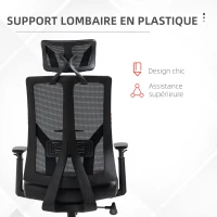 Vinsetto Fauteuil de bureau style gaming pivotant dossier hauteur réglable 67 x 62 x 122-130 cm noir et rouge(m-6)