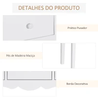 HOMCOM Mesa Consola Elegante Móvel de Entrada com 3 Gavetas 100x32x85cm Branco(m-6)