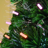 HOMCOM 5ft Prelit Christmas Tree, with Solid Metal Base, 170 Branch Tips, LED Lights Home Holiday Decoration(m-10)