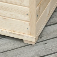 PawHut Wooden Duck House Poultry Coop for 2-4 Ducks with Openable Roof Raised Feet Air Holes Natural(m-10)