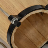 HOMCOM Wooden Bongo Drum Set, Φ7.75" & Φ7", Sheepskin Drum Head, Percussion Instrument, Includes Tuning Wrench & Bag, for Kids Adults Beginners(m-10)