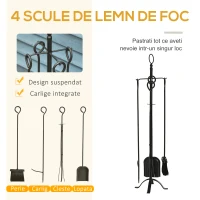Outsunny Set 5 Accesorii pentru Semine cu Vatrai Cleste Lopata Matura(m-4)