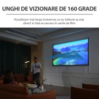 HOMCOM Ecran de Proiectare pe Perete, 120 inch, 244x183 cm(m-5)