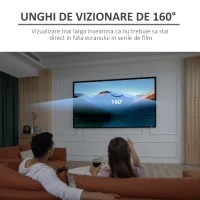 HOMCOM Ecran de proiectie de 100 Inci Ecran Proiectie pentru Proiectoare LED LCD(m-4)