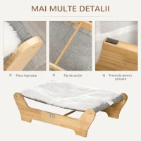 PawHut casuta pentru pisici, perna detasabila, 68x43x20cm(m-6)