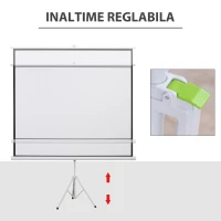 Homcom Ecran Proiectie 100” – Format 4:3 cu Trepied(m-5)