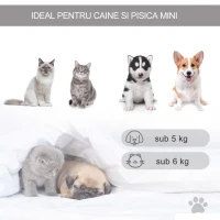 PawHut cort teepee pentru animale, 58x58x80cm gri(m-6)