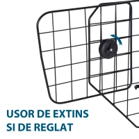 Pawhut bariera protectie auto, caini 89-122x41cm, neagra(m-8)