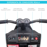 HOMCOM motocicleta electrica pentru copii 6V, alba(m-5)